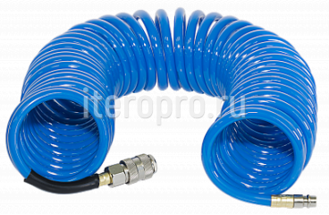 Шланг спиральный с фитингами рапид, полиуретан, 15 бар 6х10 мм 10 м - Fubag